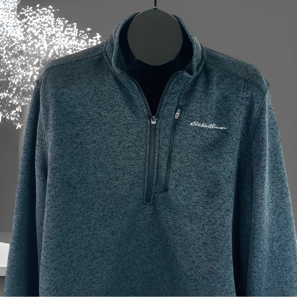 Eddie Bauer XL Thermal Knit Zip-Up Jacket Cozy Polyester Outerwear Posh Style - Picture 3 of 10